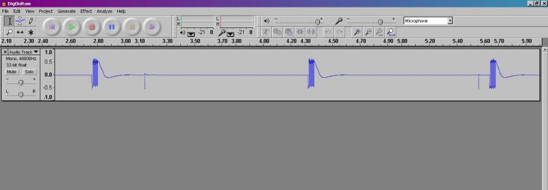 Audacity output for RF2 pulse