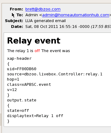 Relay Event off